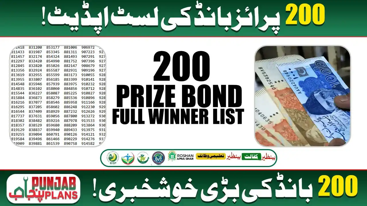 200 Prize Bond List 2025