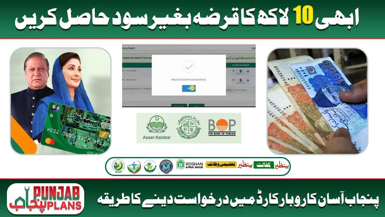 CM Punjab Asan Karobar Card